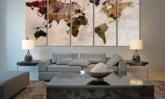 Wall large extra canvas rustic contemporary big decor maps ideas prints world fabric framed vintage antique ireland map 15 accents