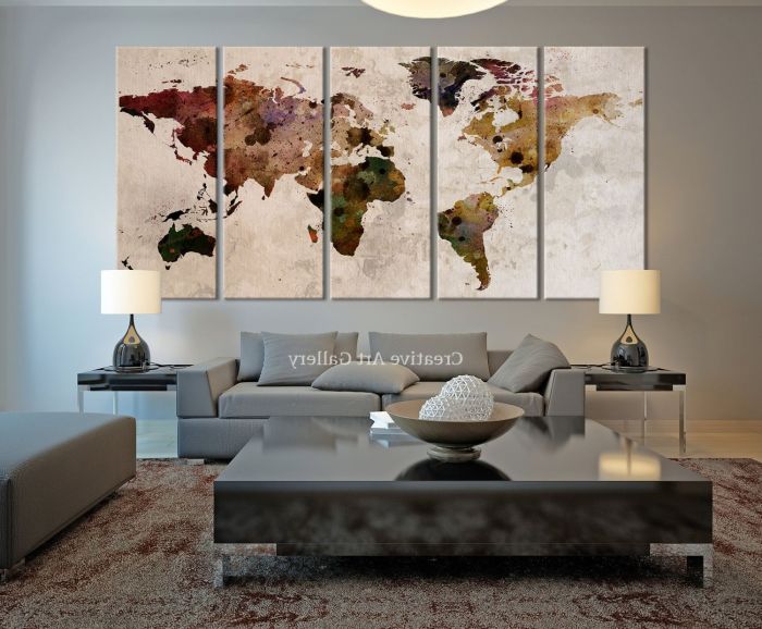 Wall large extra canvas rustic contemporary big decor maps ideas prints world fabric framed vintage antique ireland map 15 accents