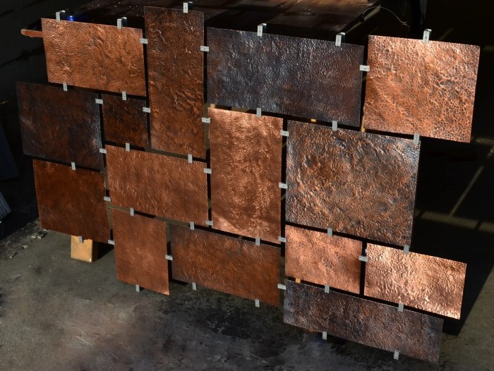 Copper wall art decor