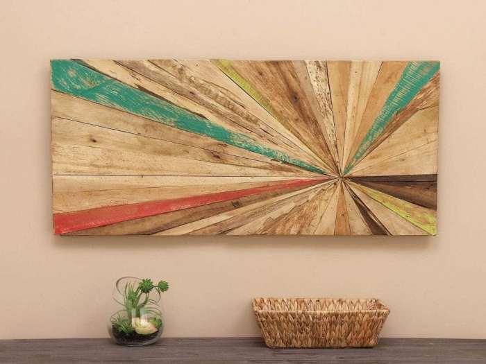 Beach wood art wall decor