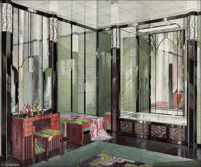 Art deco bathroom decor