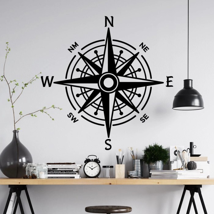 Compass wall art decor