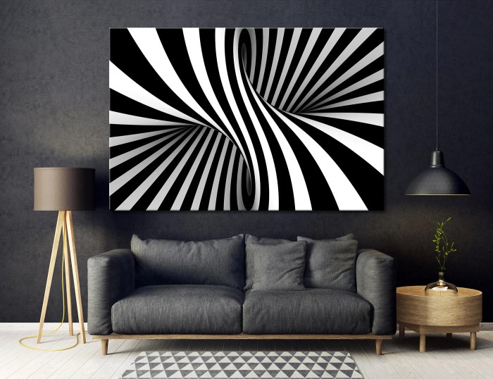 Black and white art wall decor