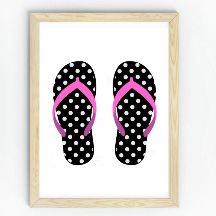 Flip flop wall art decor