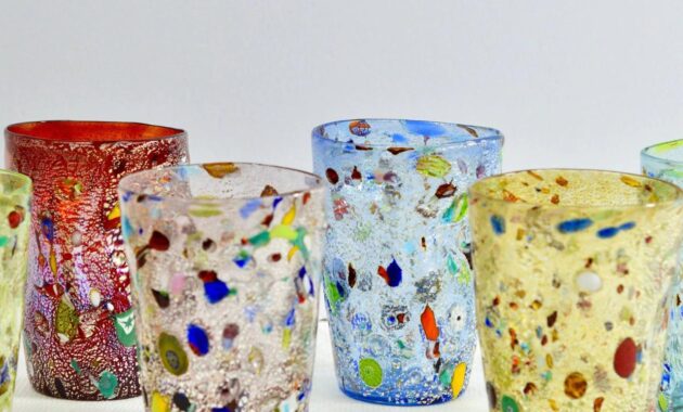 Art decor glasses made in italy