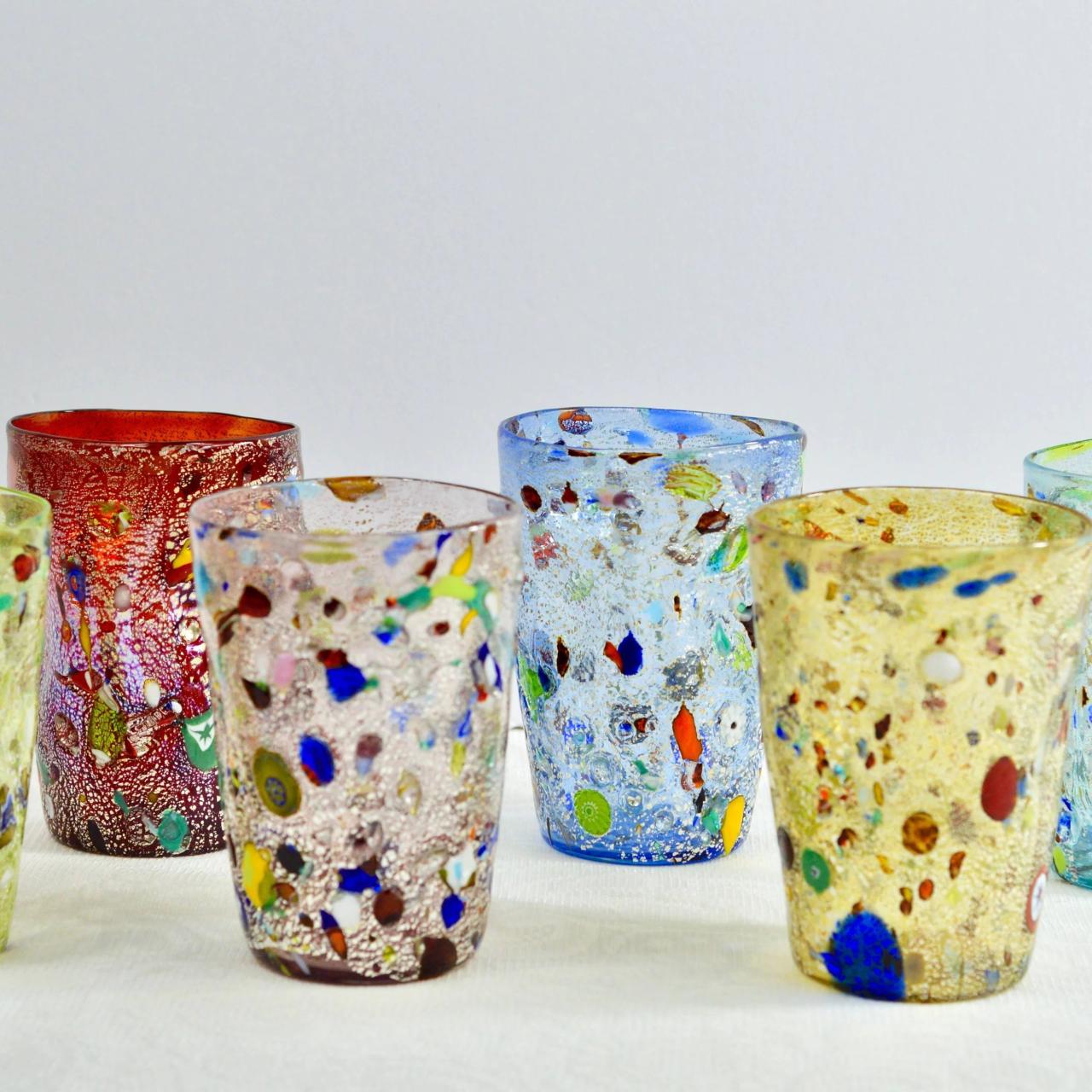 Art decor glasses made in italy