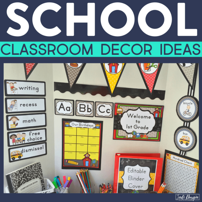 Elementary art classroom decor